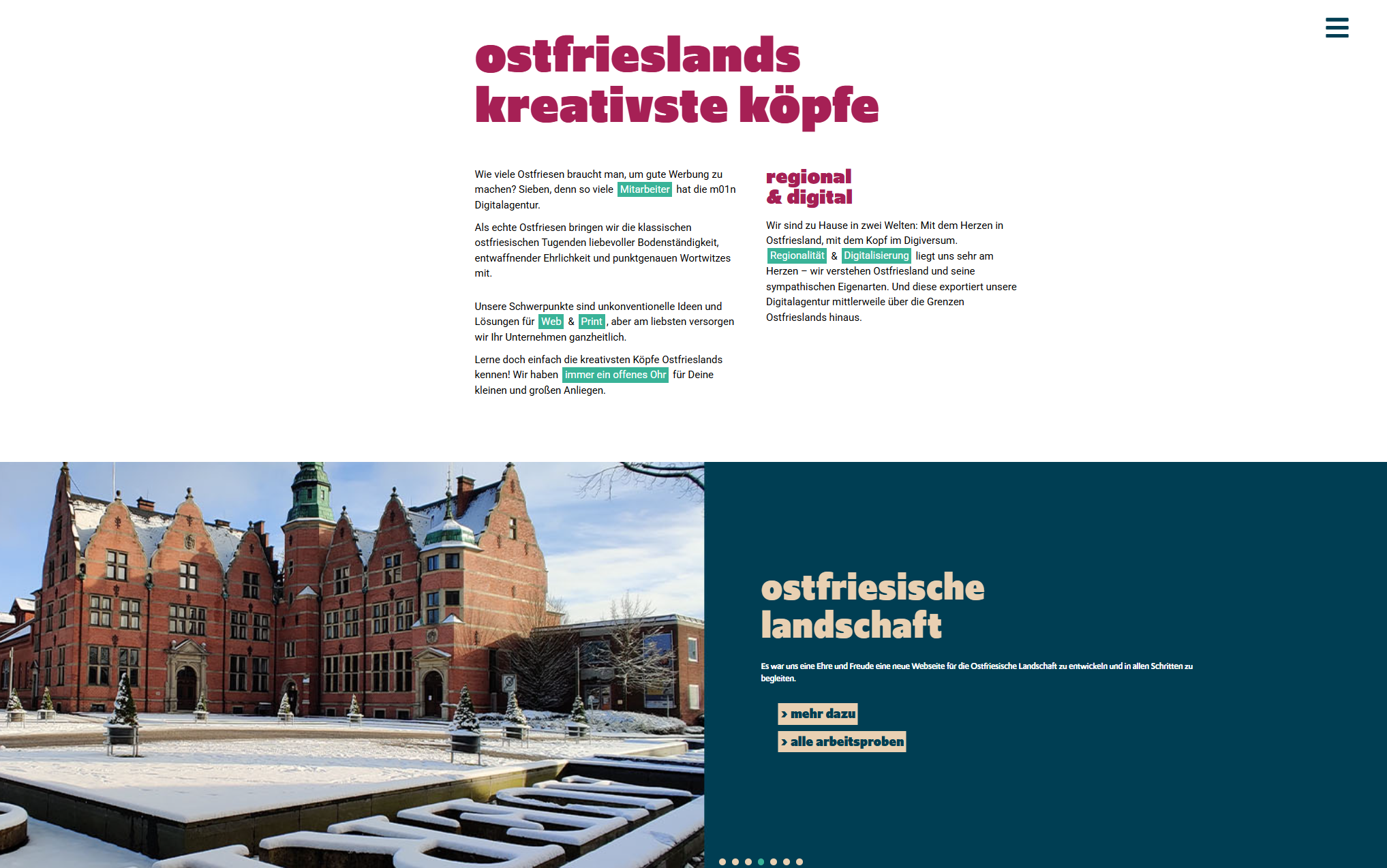 Die neue Agentur-Seite